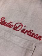 他の写真2: STUDIO D'ARTISAN ダルチ - 吊り編みP付き刺繍半袖Tシャツ　グレイ