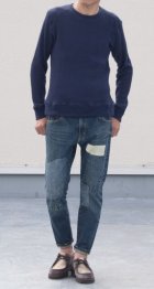 他の写真2: Upscape Audience オーディエンス - BIGワッフルクルーネック長袖ニットソー【MADE IN JAPAN】Navy