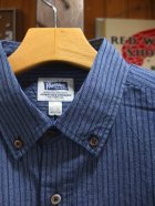 他の写真1: PHERROW'S フェローズ - セール!!ヘザーストライプ ボタンダウンシャツ　ネイビー杢/ネイビー　【MADE IN JAPAN】