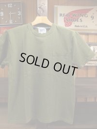 PHERROW'S フェローズ - ポケT ポケット付きTシャツ　サンドグリーン