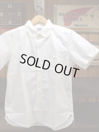 PHERROW'S フェローズ - ラウンドカラー 半袖 ボタンダウンシャツ　ホワイト　【MADE IN JAPAN】