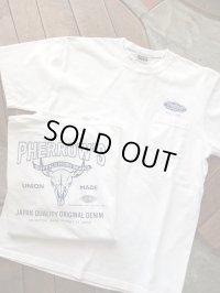PHERROW'S フェローズ - BUFFALO ポケット付き プリントTシャツ　ホワイト