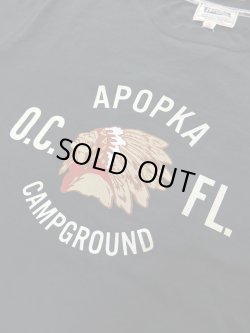 画像1: PHERROW'S フェローズ - APOPKA CAMP GROUND プリントTシャツ　S,ブラック
