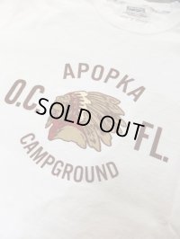 ★20％OFF★PHERROW'S フェローズ - APOPKA CAMP GROUND プリントTシャツ　ホワイト