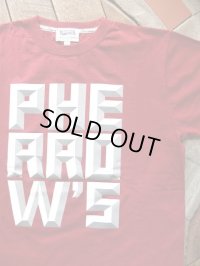 PHERROW'S フェローズ - 3D風ロゴ Tシャツ　バーガンディ