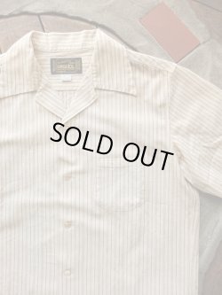 画像1: ORGUEIL オルゲイユ - Open Collared Shirt　Beige　【MADE IN JAPAN】