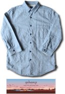 画像: GO HEMP - 3/4 SLEEVE BASIC SHIRTS［GHS2204DBC］　ブルー