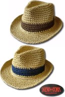 画像: NEW YORK HAT - ストローハット Crochet Fedora　2カラー入荷しました！