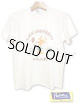 画像: PHERROW'S フェローズ - '' LUCK UNIVERSITY '' Tシャツ  S.ホワイト