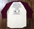 画像13: STUDIO D'ARTISAN ダルチ - " LIGHT MOTOR VEHICLE " 7分袖ラグランTシャツ　ベージュ×バーガンディー