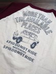 画像10: STUDIO D'ARTISAN ダルチ - " LIGHT MOTOR VEHICLE " 7分袖ラグランTシャツ　ベージュ×バーガンディー