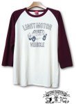 画像1: STUDIO D'ARTISAN ダルチ - " LIGHT MOTOR VEHICLE " 7分袖ラグランTシャツ　ベージュ×バーガンディー