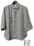 画像1: ORGUEIL オルゲイユ - Linen round collar shirts　Gray