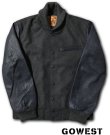 画像1: GO WEST ゴーウエスト - TEAM JACKET/GOAT LEATHER-OIL NAPPA-　グレイ