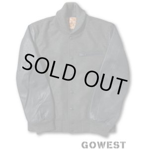 画像: GO WEST ゴーウエスト - TEAM JACKET/GOAT LEATHER-OIL NAPPA-　グレイ