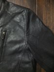 画像3: GO WEST ゴーウエスト - ZIP UP JACKET/GOAT LEATHER-OIL NAPPA-　ブラック