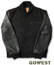 画像1: GO WEST ゴーウエスト - TEAM JACKET/GOAT LEATHER-OIL NAPPA-　ブラック