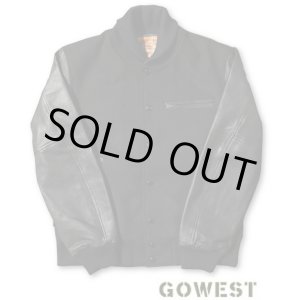 画像: GO WEST ゴーウエスト - TEAM JACKET/GOAT LEATHER-OIL NAPPA-　ブラック