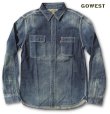 画像1: GO WEST ゴーウエスト - CRAFTMAN SHIRTS　ユーズドウォッシュ