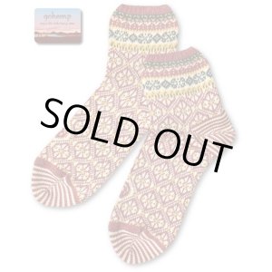 画像: ★再入荷★GO HEMP ゴーヘンプ - BALTIC MIDDLE SOCKS　ワイン