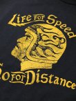 画像6: PHERROW'S フェローズ - '' LIFE FOR SPEED '' プリントTシャツ　S.ブラック