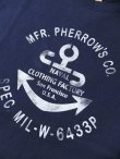 画像7: PHERROW'S フェローズ - ''MFR PHERROW'S Co.''ワッペン付きプリントTシャツ　インディゴ