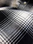 画像6: Upscape Audience オーディエンス - コットンフランネルチェック ワイドスプレッドボタンダウン長袖シャツ【MADE IN JAPAN】　White×Black Check