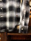 画像3: Upscape Audience オーディエンス - コットンフランネルチェック ワイドスプレッドボタンダウン長袖シャツ【MADE IN JAPAN】　White×Black Check