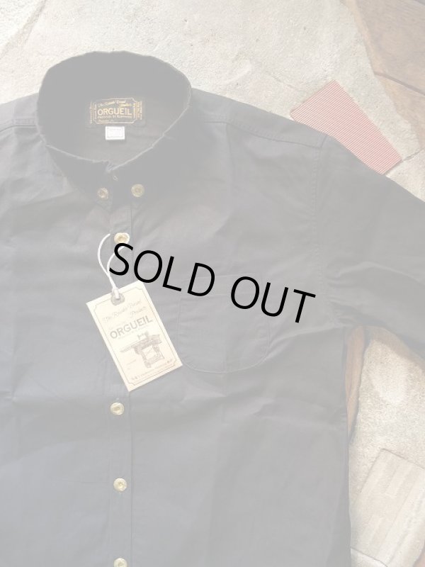 画像1: ORGUEIL オルゲイユ - Button Down Shirt　Black　【MADE IN JAPAN】