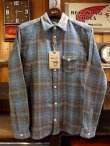 画像1: ORGUEIL オルゲイユ - Classic Wool Shirt　Blue　【MADE IN JAPAN】