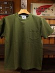 画像1: PHERROW'S フェローズ - ポケT ポケット付きTシャツ　サンドグリーン