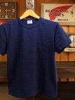 画像1: PHERROW'S フェローズ - スラブコットンプレーンクルーネックTシャツ　ネイビー　【MADE IN JAPAN】
