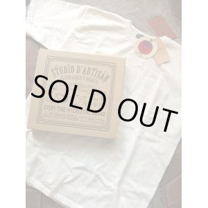 画像: STUDIO D'ARTISAN ダルチ - スヴィンゴールド吊り編みＴシャツ　ホワイト　【MADE IN JAPAN】　