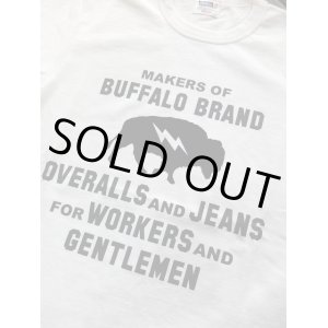 画像: ★20％OFF★PHERROW'S フェローズ -  ”BUFFALO BRAND” フロッキープリントTシャツ　ホワイト　【MADE IN JAPAN】