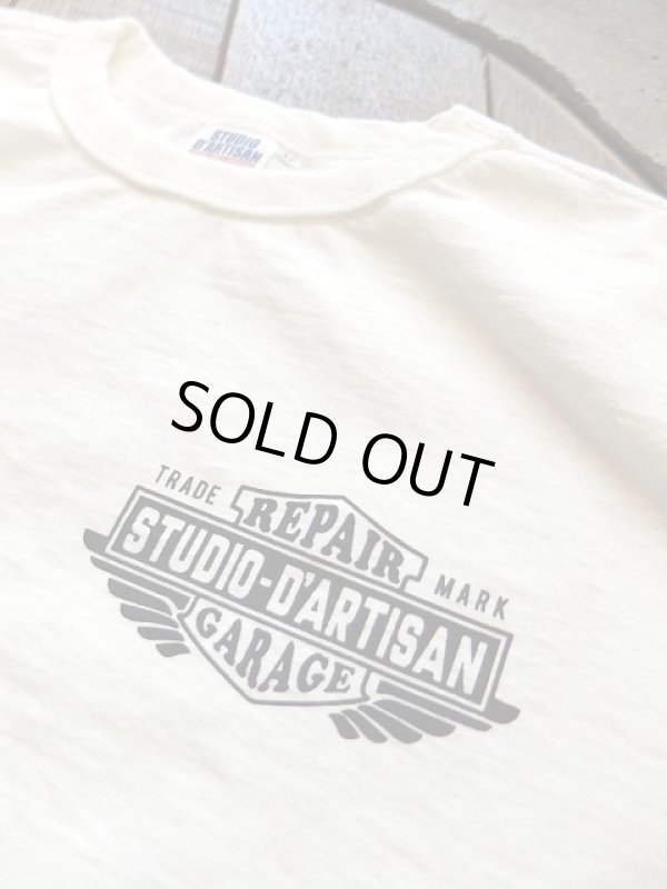 画像1: STUDIO D'ARTISAN ダルチ - 吊り編みプリントTシャツ　ホワイト　【MADE IN JAPAN】　
