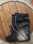 画像2: GO HEMP ゴーヘンプ - SLIM RIB PANTS/10oz H/C STRETCH DENIM　　USED WASH(BLACK)　【MADE IN JAPAN】