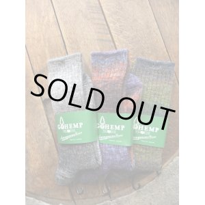 画像: GO HEMP ゴーヘンプ - HEMP SPLASH PATTERN CREW SOCKS／×ANONYMOUSISM　【MADE IN JAPAN】