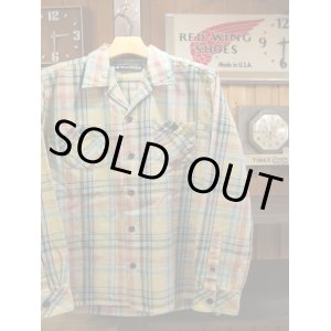 画像: Upscape Audience オーディエンス - 70’ｓサーフチェックオープンカラーライト_Jacket　Beige70S Surf Check　【MADE IN JAPAN】