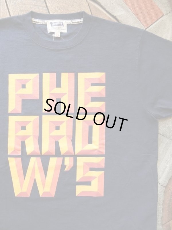 画像1: PHERROW'S フェローズ - 3D風ロゴ Tシャツ　ネイビー