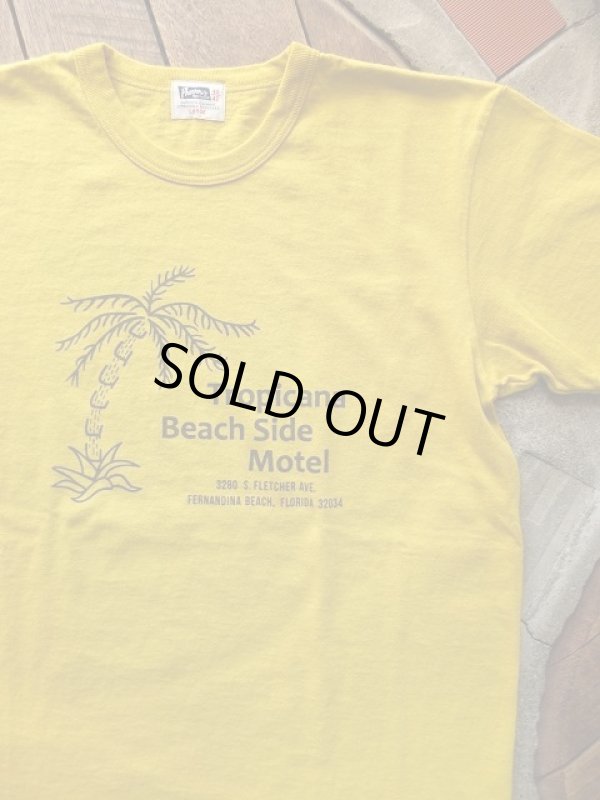 画像1: PHERROW'S フェローズ -  ”Tropicana Beach Side Motel”プリントTシャツ　Y,グリーン　【MADE IN JAPAN】