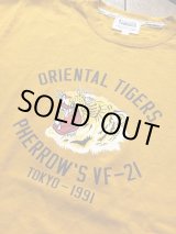 画像: PHERROW'S フェローズ - ORIENTAL TIGERS Tシャツ　D,マスタード