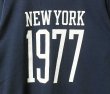 画像2: PHERROW'S フェローズ -  NY1977 フットボールT Tシャツ 袖ライン NAVY
