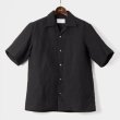 画像1: ORGUEIL オルゲイユ - Open Collar Shirt: BLACK