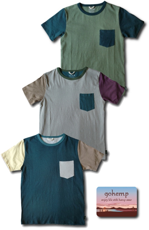 画像:  GO HEMP -COMBI MULTI S/S POCKET TEE［GHC4208MC3］３カラー入荷！