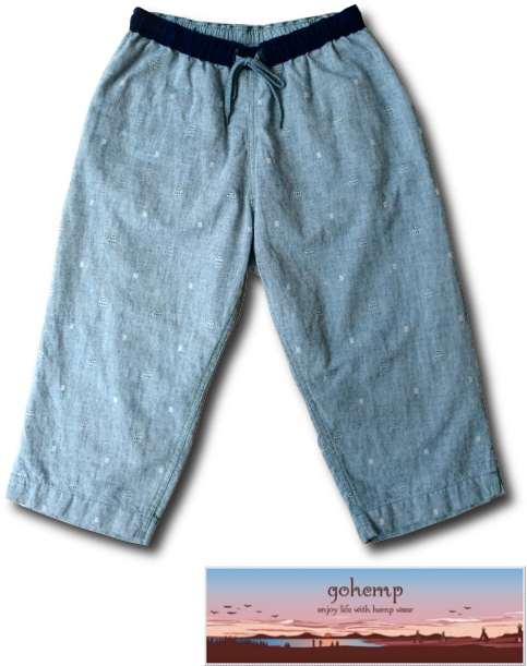 画像: GO HEMP - SUTETEGO PANTS　 ［GHP1015DBC］　ブルー　　アップしました！！