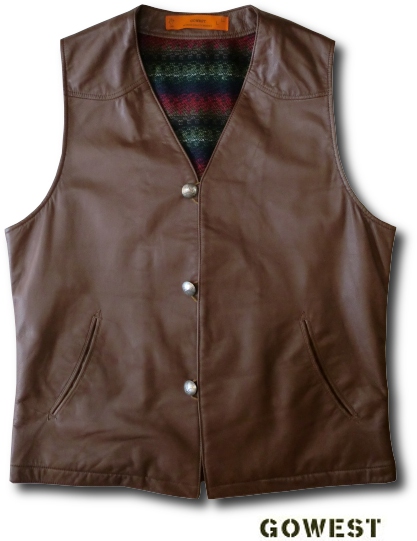 画像: GO WEST - RANCHER VEST　［GWJ6012GTL］　ブラウン　入荷しました！