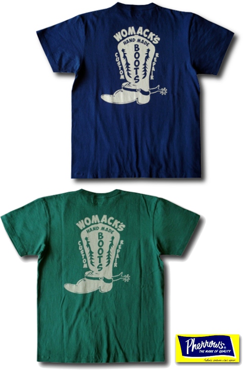 画像: PHERROW'S - ''WOMACK'S BOOTS CO''メンフィスコットンTシャツ［13S-PTJ14］入荷！！　