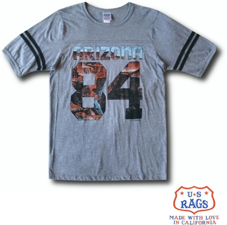 画像: US RAGS - ” ARIZONA 84 ” フットボール Tシャツ　グレイ　入荷です！！