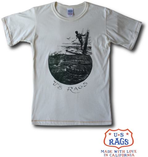 画像: US RAGS - ” SEA ” プリント Tシャツ　ナチュラル　入荷しました！