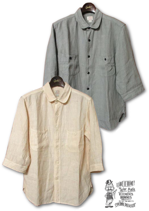 画像: ORGUEIL オルゲイユ - Linen round collar shirts